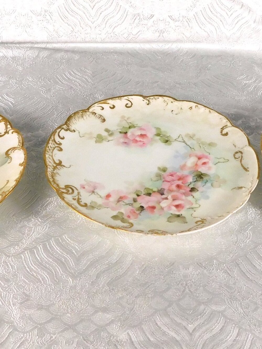 Lot of Three Haviland  Hand Painted Floral Plates # 27729